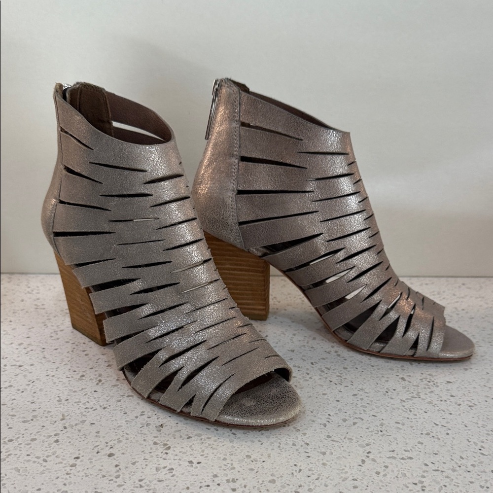 Donald Pliner Metallic Cutout Ankle Boots